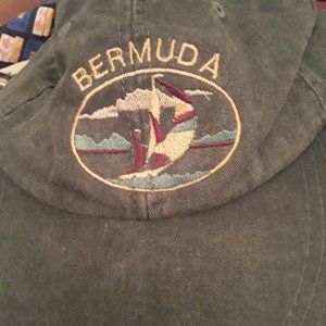 Bermuda Baseball Hat Green distressed color embroidered sailboat from SCI hat Co
